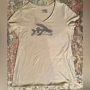 Patagonia Light Tan V-Neck Top